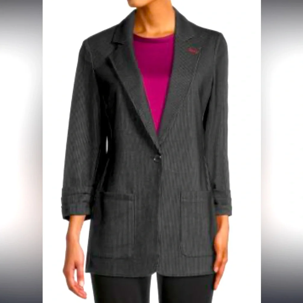 Tommy Hilfiger Striped Notch-Lapel Blazer NWT